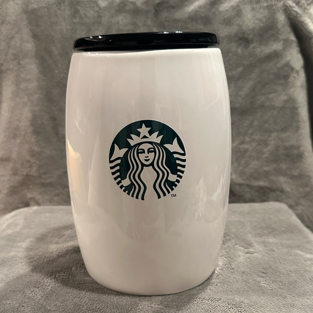 Starbucks White and Black Jar